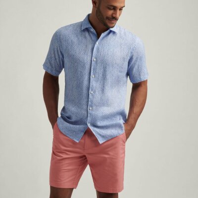 Champlain Linen Sport Shirt Blue
