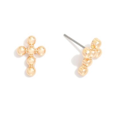 Having A Ball In My Pearl Post Earrings - Gold