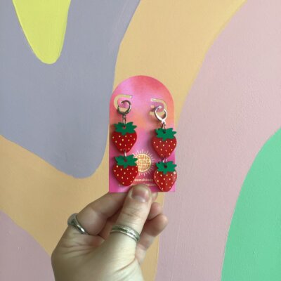 Summery Strawberry Earrings
