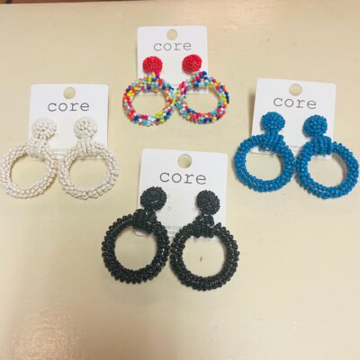 Beaded Circle Earrings