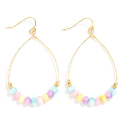 Natural Stone Teardrop Earrings