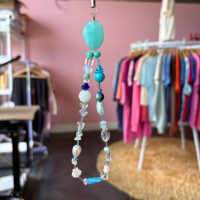 Colorful beaded phone charms