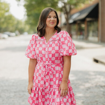 The Addison Quilted Charm Red Dress