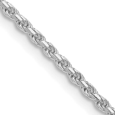 Sterling Silver 1.85mm Diamond Cut Rope Chain