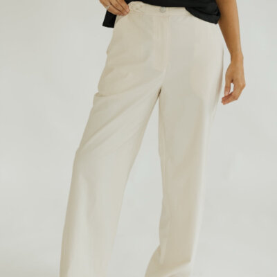 Cream Braided Waist Pant (XS-XL)