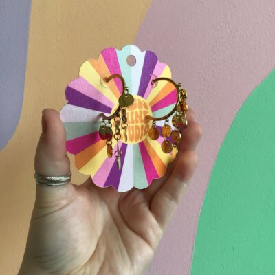 Jangly Titanium Chandelier Hoops