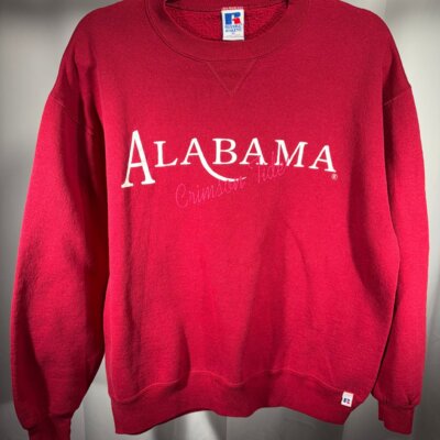 Vintage Alabama Russell Crimson Crewneck Sweatshirt Large