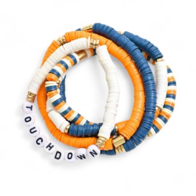 End Zone Energy Touchdown Bracelet Set - Orange