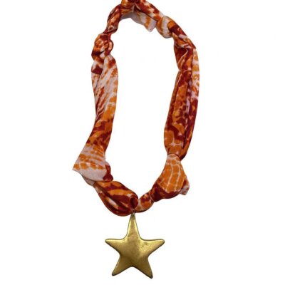 Kristalize Fall Orange Scarf Necklace