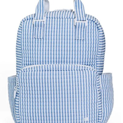 QUILTED ALL YOU NEED BAG - PIMLICO STRIPE CHAMBRAY