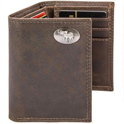 Alabama Men's Collegiate Trifold Leather Wallet
