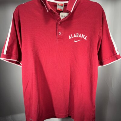 Nike Alabama 2000's Crimson Polo Shirt Small