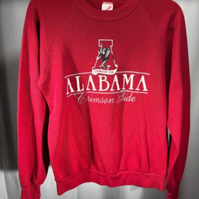 Vintage Alabama X Jerzees Crimson Crewneck Sweatshirt Small