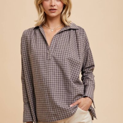 Plaid Wanderer Top