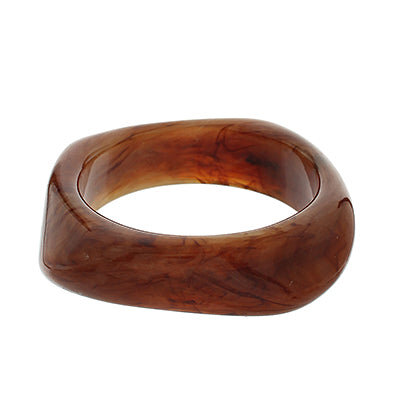 Acrylic Bangle Bracelet-Brown