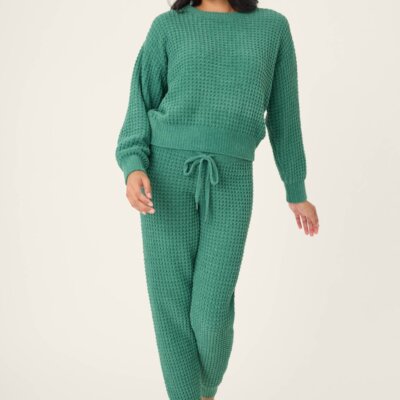 PJ Salvage Chenille Waffle Forest Lounge Set