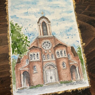 St. Genevieve- Lafayette, LA, original watercolor