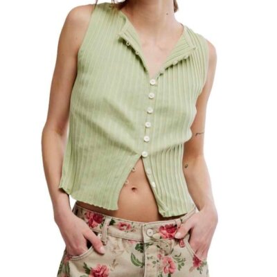 Free People Tilly Vest- Weeping Willow