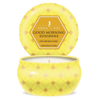 Good Morning Sunshine 9oz Aqua De Soy Candle Tin
