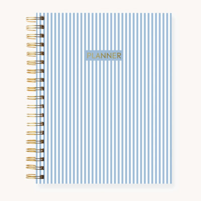 Elyse Breanne Designs Planner - Blue Stripes, undated