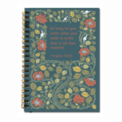 Virginia Woolf Notebook - What You Wish To Write quote