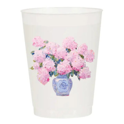 Potted Hydrangea Frosted Cups