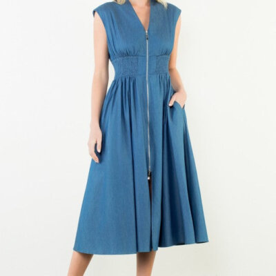 Sleeveless Denim Dress