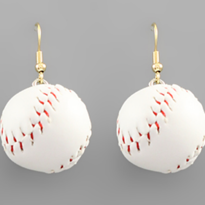 Mini Baseball Earrings