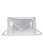 Silky Mini Clutch Bag-Silver