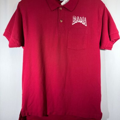 Vintage Bama X Bama Fever Crimson Polo Shirt Youth Large