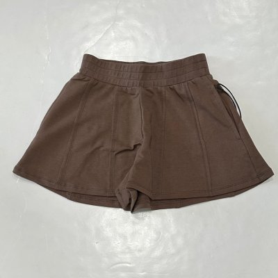 Chocolate Lave Terry Raw Seame Short