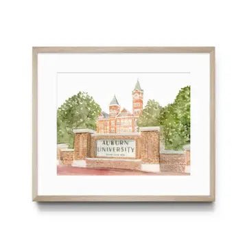 University of Alabama President’s Mansion Watercolor Art Print